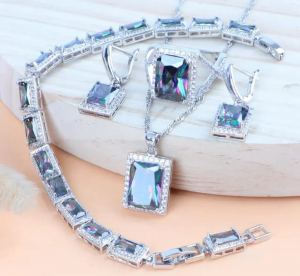 Silver and litmus shine stone set