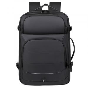 Mochila para Portátil de Viaje 17.3 Pulgadas Impermeable Antirrobo Mochila con Bolsillos RFID y Puerto de Carga USB Bolsa para Ordenador/Computadora para Universidad/Negocios-Negro