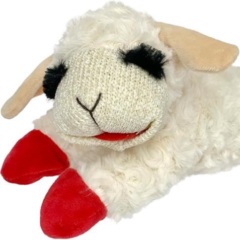 Juguete multipet Cordero tumbado perro oveja peluche que acompaña sonido juguete para mascota perro Mengyang - Image 4