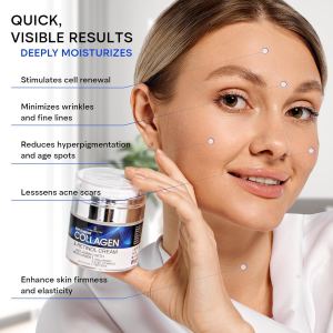 Crema transfronteriza de retinol de colágeno, ácido hialurónico, amazontemu, crema hidratante para el cuidado de la piel, antiarrugas