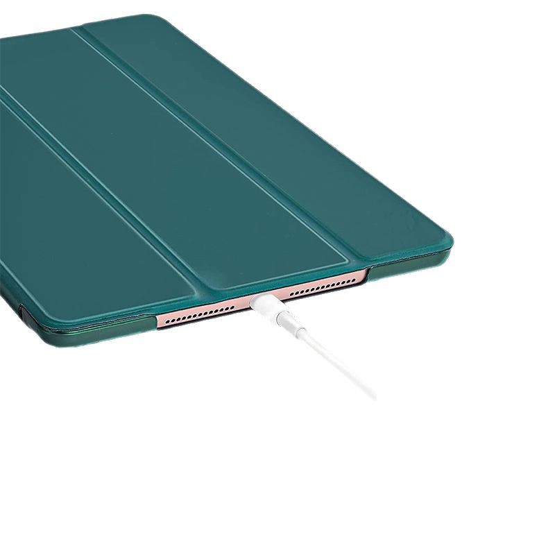 Ipad10.2 carcasa plana pro11 tri-fold funda protectora ipadAir6 carcasa de ordenador 9ª Funda de cuero a la moda - Image 2