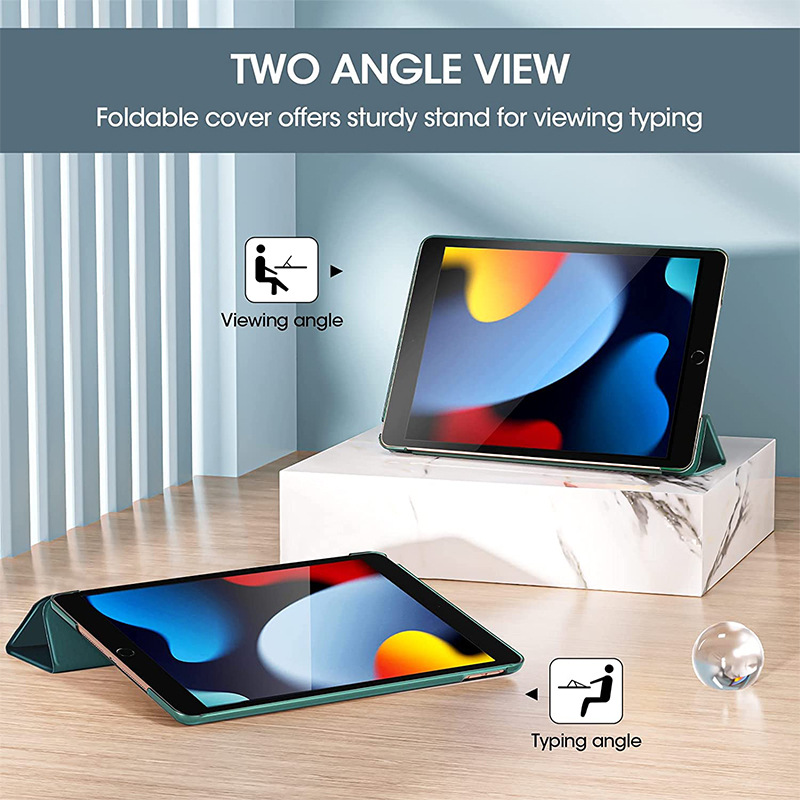 Ipad10.2 carcasa plana pro11 tri-fold funda protectora ipadAir6 carcasa de ordenador 9ª Funda de cuero a la moda - Image 5