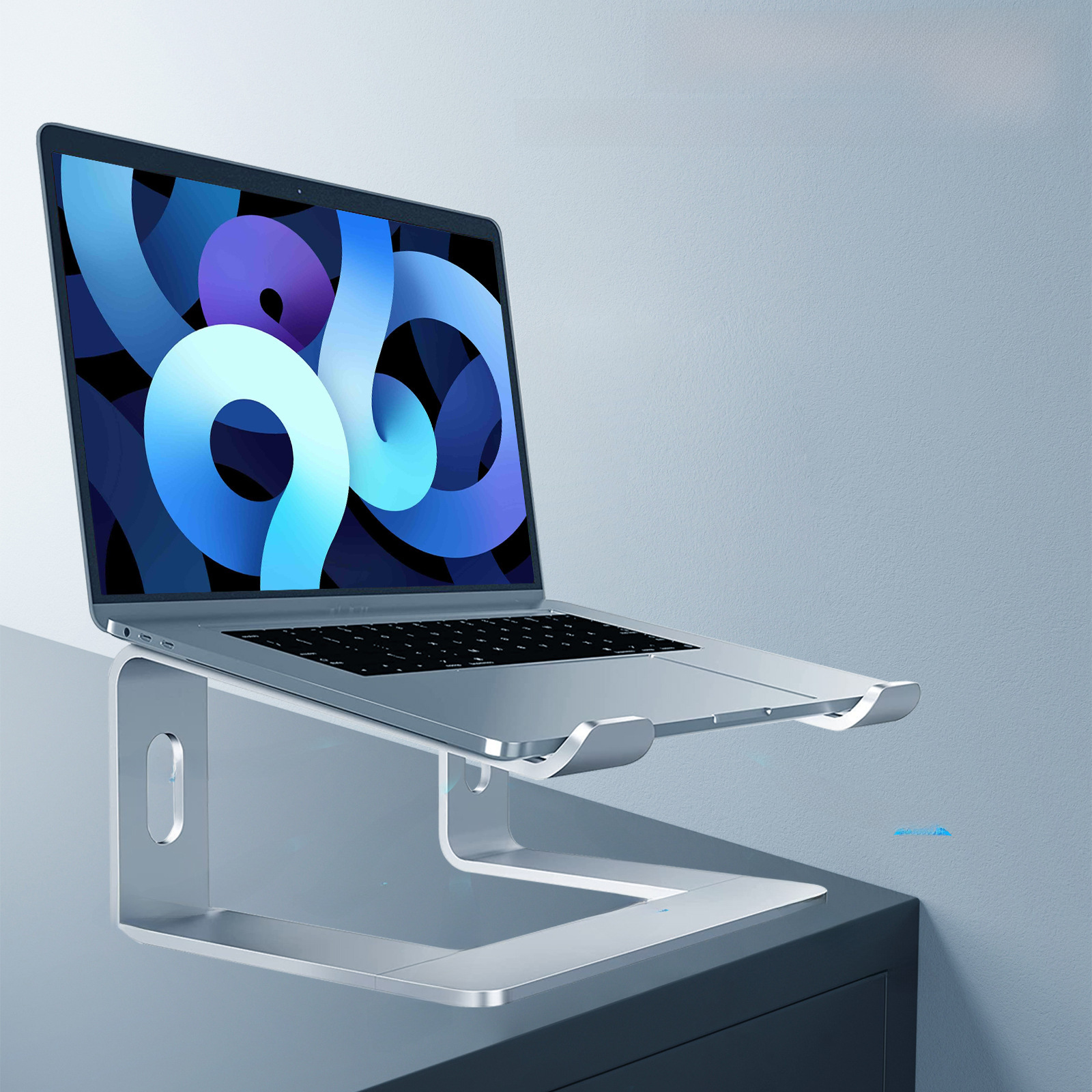 Laptop stand, elevated desktop stand for hanging, metal cooling stand for office and gaming use, M-type computer stand - Image 2