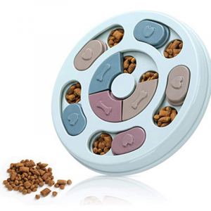 Novedad de Amazon, juguete para mascotas, tocadiscos de comida para perros, vajilla antiatragantamiento, suministros de cuenco para perros
