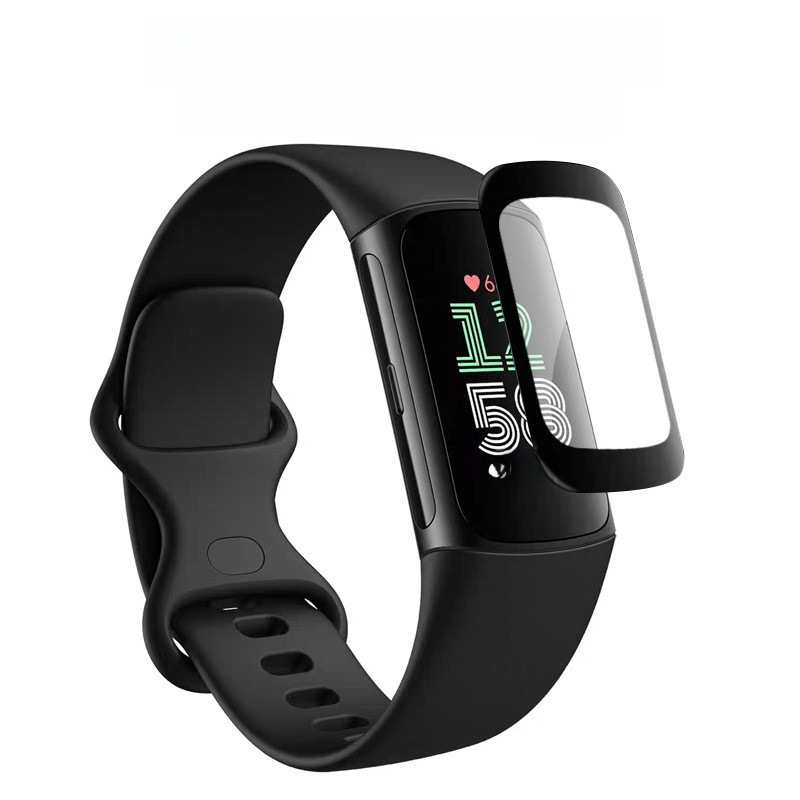 Compatible with Fitbit Charge 6 and Fitbit Charge 5; ceramic membrane screen protector (unobstructed view). - Image 4