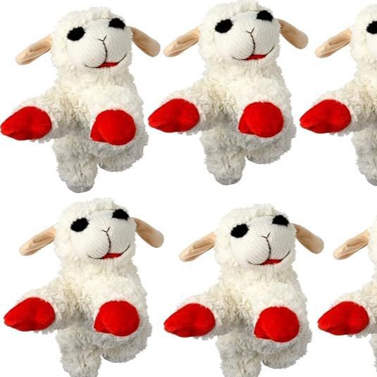 Juguete multipet Cordero tumbado perro oveja peluche que acompaña sonido juguete para mascota perro Mengyang - Image 5