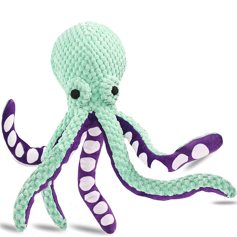 Juguete de peluche de perro pulpo, alivio interactivo de sonido, relleno, acompañe a mascota, perro grande y pequeño - Image 3